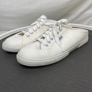 Superga NEW Women’s 2288 VCOTW Slip On White Mule Sneakers Shoes 8 NEW